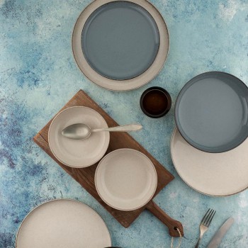 Dinner Set (16 Pieces) MOD16YS730K57A Cream
Blue