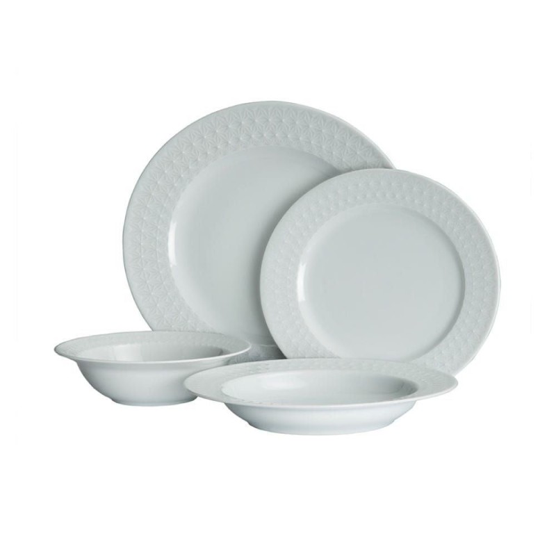Dinner Set (24 Pieces) IN24Y200 White