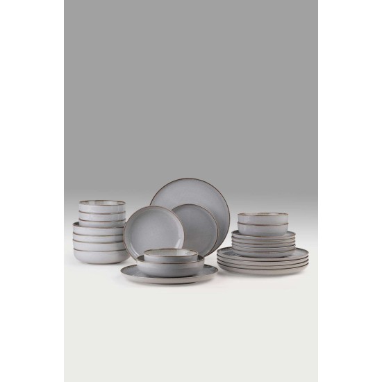 Dinner Set (24 Pieces) MOD24Y2A730955 Grey Dinner Set (24 Pieces) MOD24Y2A730955 Grey