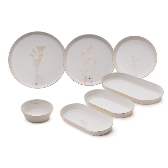 Dinner Set (27 Pieces) BNVFR27YT401267721 White
Gold Dinner Set (27 Pieces) BNVFR27YT401267721 White
Gold