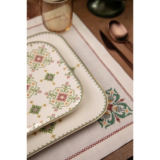 Dinner Set (26 Pieces) BNMNS26YS60112679 White
Green
Gold