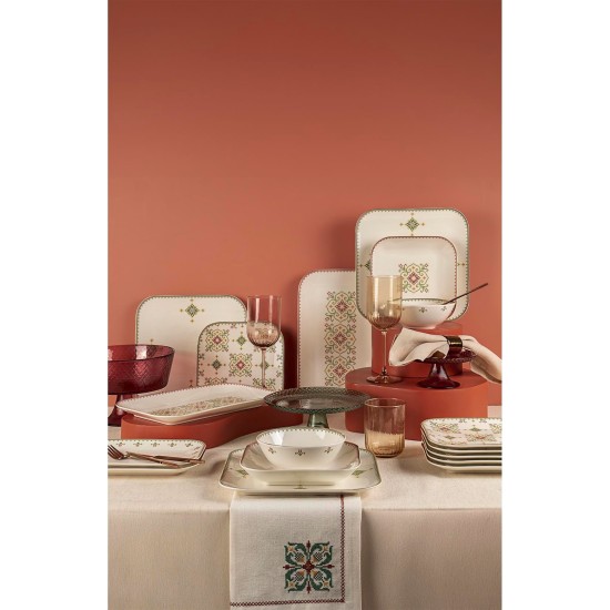 Dinner Set (26 Pieces) BNMNS26YS60112679 White
Green
Gold