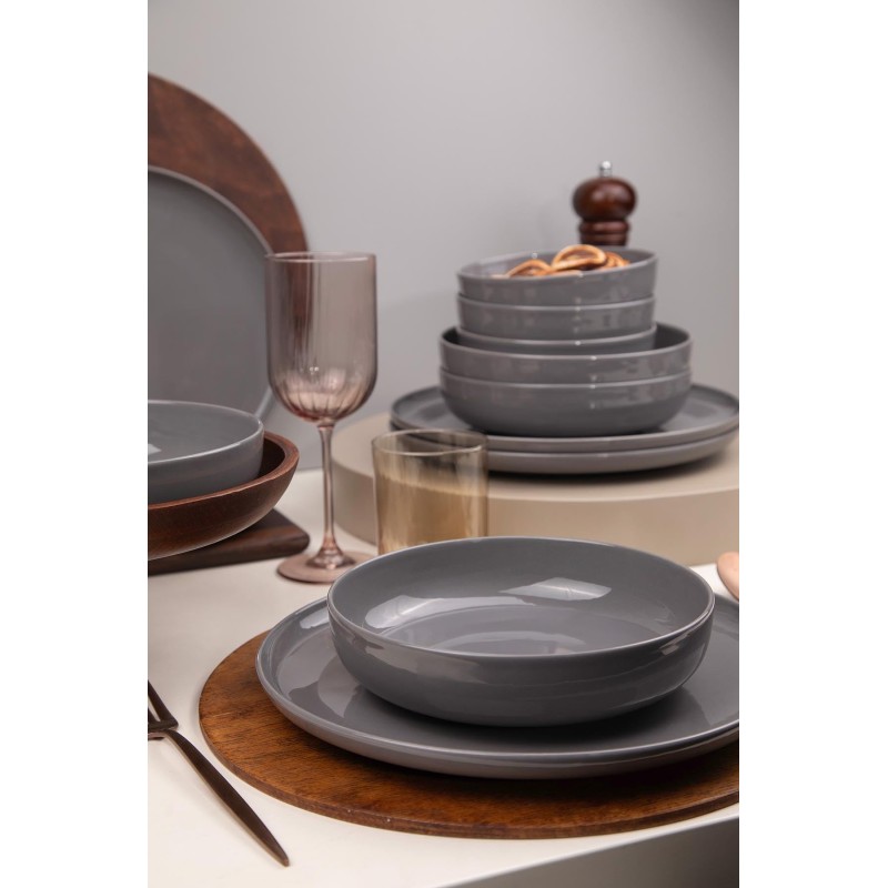 Dinner Set (12 Pieces) MOD12Y1A740800 Anthracite