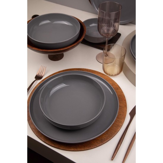 Dinner Set (12 Pieces) MOD12Y1A740800 Anthracite Dinner Set (12 Pieces) MOD12Y1A740800 Anthracite