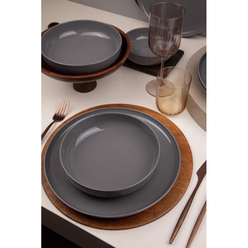 Dinner Set (12 Pieces) MOD12Y1A740800 Anthracite