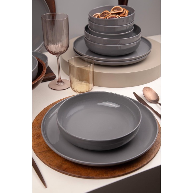 Dinner Set (12 Pieces) MOD12Y1A740800 Anthracite