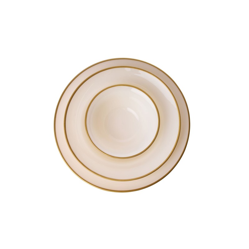 Dinner Set (18 Pieces) Glaresomongold Cream
Gold