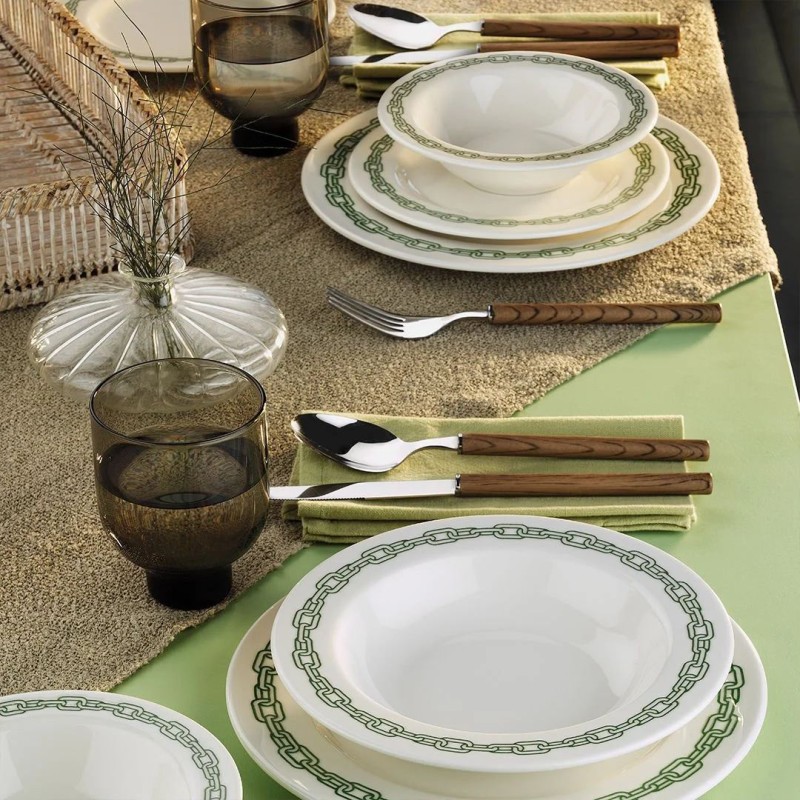 Dinner Set (24 Pieces) Rante24 White
Green