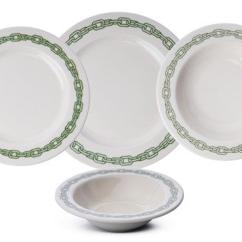 Dinner Set (24 Pieces) Rante24 White
Green