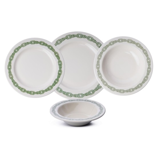 Dinner Set (24 Pieces) Rante24 White
Green