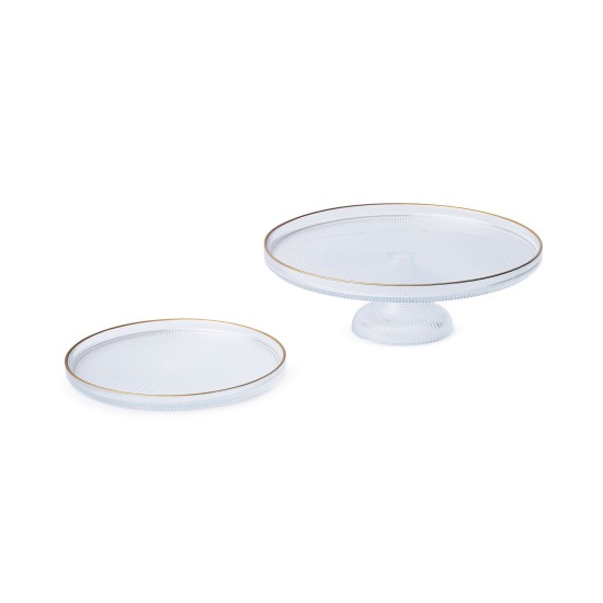 Dessert Plate Set (7 Pieces) Loren7ps Transparent
Gold