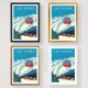 Poster A3 Les Alpes - 1990 Multicolor Poster A3 Les Alpes - 1990 Multicolor