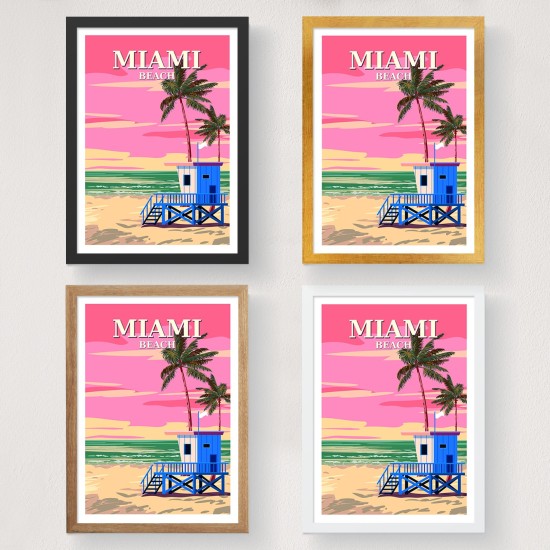Poster A3 Miami - 2016 Multicolor Poster A3 Miami - 2016 Multicolor