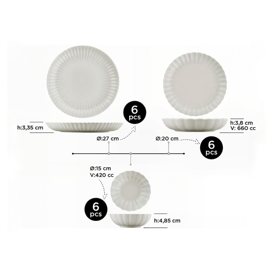 Dinner Set (18 Pieces) BNLZF18Y4C00 Multicolor Dinner Set (18 Pieces) BNLZF18Y4C00 Multicolor