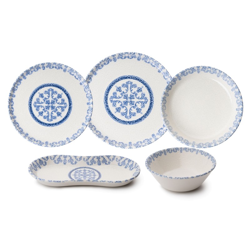 Dinner Set (27 Pieces) N25003 Blue
White