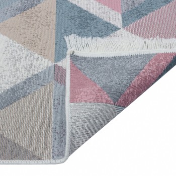 Rug (120 x 180) Ar 10 - Blue, Pink Blue
Pink
Beige
Grey