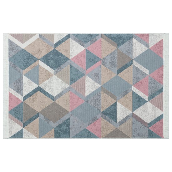 Rug (160 x 230) Ar 10 - Blue, Pink Blue
Pink
Beige
Grey