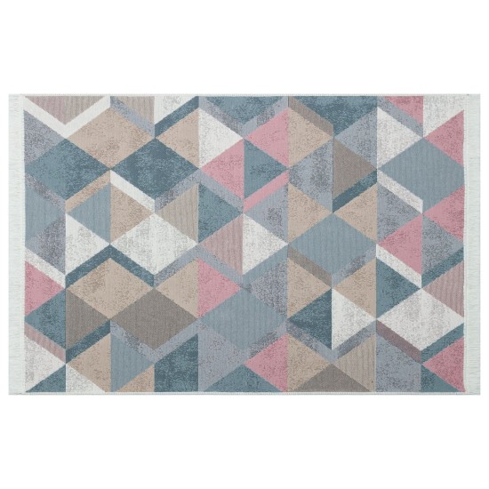 Rug (160 x 230) Ar 10 - Blue, Pink Blue
Pink
Beige
Grey