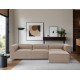 Γωνιακός Καναπές Fora 296x185x66εκ - Brown