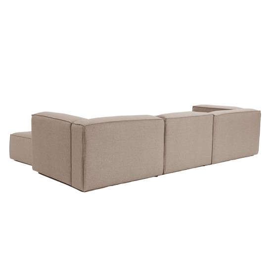 Γωνιακός Καναπές Fora 296x185x66εκ - Brown