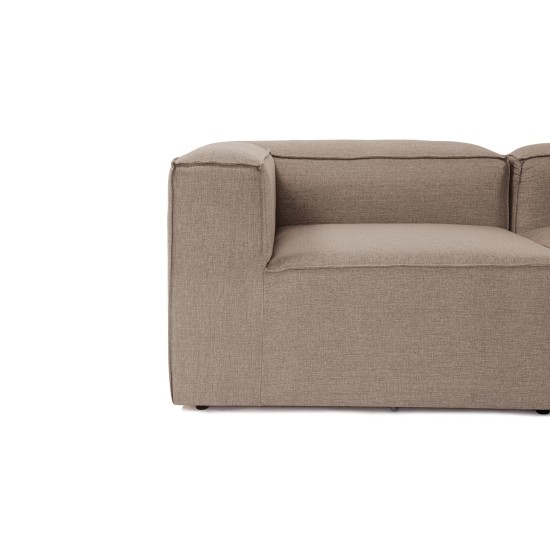 Γωνιακός Καναπές Fora 296x185x66εκ - Brown