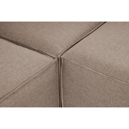 Γωνιακός Καναπές Fora 296x185x66εκ - Brown