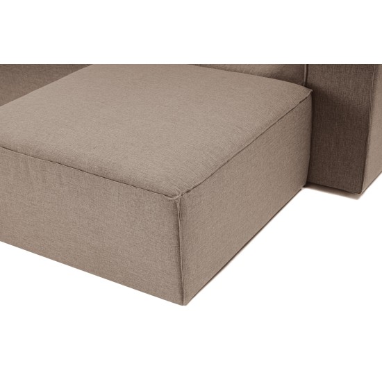 Γωνιακός Καναπές Fora 296x185x66εκ - Brown