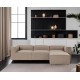 Γωνιακός Καναπές Fora 296x185x66εκ - Brown