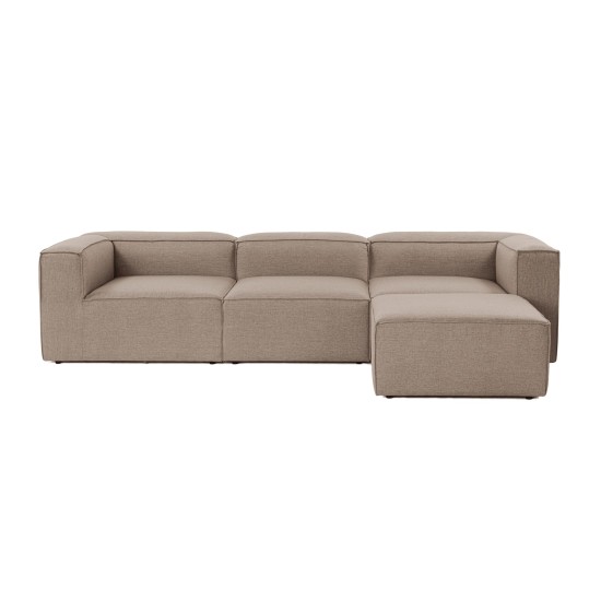 Γωνιακός Καναπές Fora 296x185x66εκ - Brown