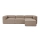 Γωνιακός Καναπές Fora 296x185x66εκ - Brown