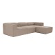Γωνιακός Καναπές Fora 296x185x66εκ - Brown