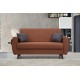 2-Seat Sofa-Bed Alkon - Tile Red Tile Red