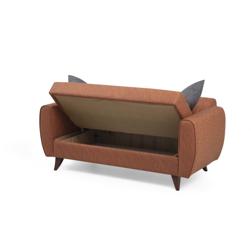 2-Seat Sofa-Bed Alkon - Tile Red Tile Red