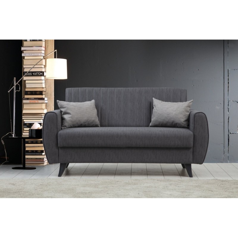 Atelier del Sofa 2-Seat Sofa-Bed Alkon - Dark Grey Dark Grey