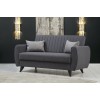 Atelier del Sofa 2-Seat Sofa-Bed Alkon - Dark Grey Dark Grey