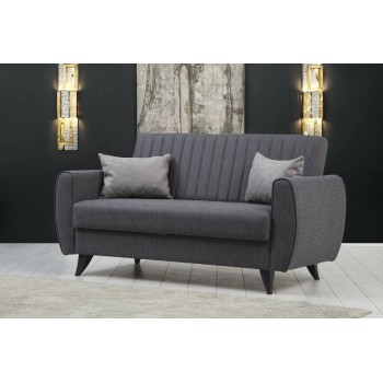 2-Seat Sofa-Bed Alkon - Dark Grey Dark Grey