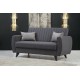 Atelier del Sofa 2-Seat Sofa-Bed Alkon - Dark Grey Dark Grey