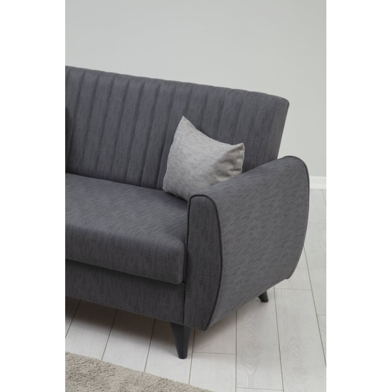 Atelier del Sofa 2-Seat Sofa-Bed Alkon - Dark Grey Dark Grey