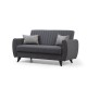 Atelier del Sofa 2-Seat Sofa-Bed Alkon - Dark Grey Dark Grey