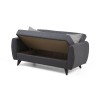 Atelier del Sofa 2-Seat Sofa-Bed Alkon - Dark Grey Dark Grey