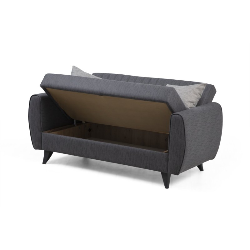 Atelier del Sofa 2-Seat Sofa-Bed Alkon - Dark Grey Dark Grey