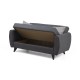 Atelier del Sofa 2-Seat Sofa-Bed Alkon - Dark Grey Dark Grey