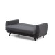 Atelier del Sofa 2-Seat Sofa-Bed Alkon - Dark Grey Dark Grey