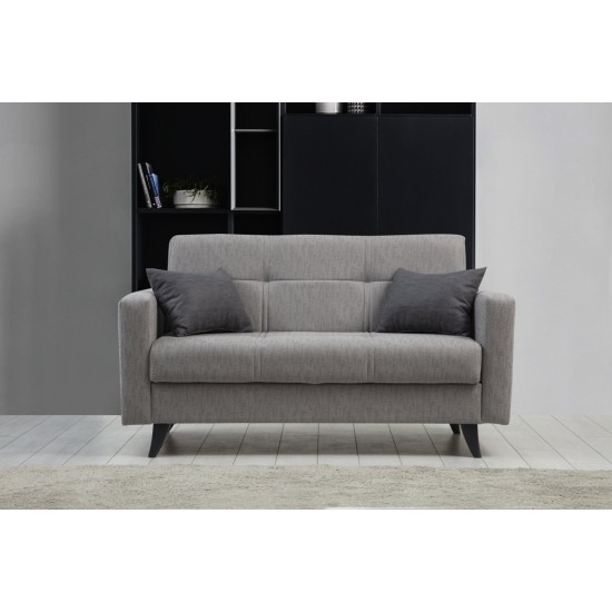 2-Seat Sofa-Bed Polya - Light Grey Light Grey Atelier del Sofa 2-Seat Sofa-Bed Polya - Light Grey Light Grey