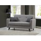 2-Seat Sofa-Bed Polya - Light Grey Light Grey Atelier del Sofa 2-Seat Sofa-Bed Polya - Light Grey Light Grey