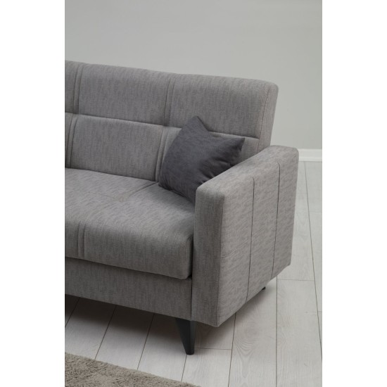 2-Seat Sofa-Bed Polya - Light Grey Light Grey Atelier del Sofa 2-Seat Sofa-Bed Polya - Light Grey Light Grey
