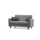 2-Seat Sofa-Bed Polya - Light Grey Light Grey Atelier del Sofa 2-Seat Sofa-Bed Polya - Light Grey Light Grey