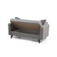 2-Seat Sofa-Bed Polya - Light Grey Light Grey Atelier del Sofa 2-Seat Sofa-Bed Polya - Light Grey Light Grey