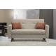 2-Seat Sofa-Bed Polya - Beige Beige Atelier del Sofa 2-Seat Sofa-Bed Polya - Beige Beige
