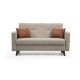 2-Seat Sofa-Bed Polya - Beige Beige Atelier del Sofa 2-Seat Sofa-Bed Polya - Beige Beige